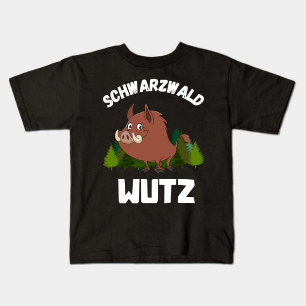 Schwarzwald Wutz lustiges Wildschwein Schwäbisch Kids T-Shirt by Foxxy Merch